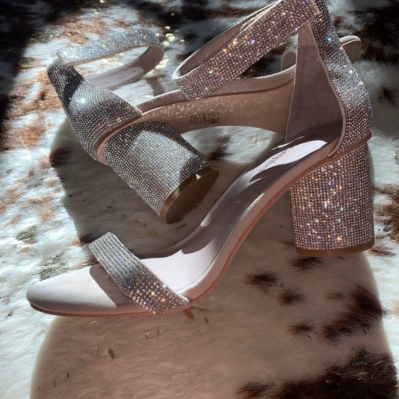 Jeffrey Campbell Laura Nude Suede Champagne Heels - Picture 1 of 12